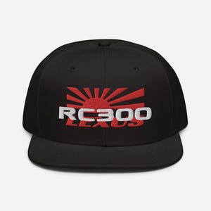 Lexus RC 300 Unisex Flatbill Hat- Rc300 XC10 JDM Hat- Supra Snapback Cap - Lexus Enthusiast Embroidered Hat