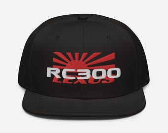 Gorra plana unisex Lexus RC 300 - Gorra JDM RC300 XC10 - Gorra Snapback RC 300 - Gorra bordada para entusiastas de Lexus