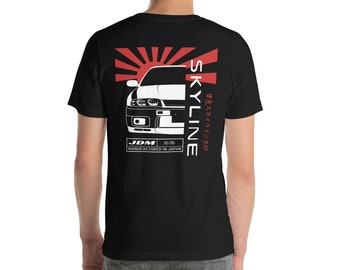 Nissan Skyline R33 Unisex T-Shirt - GTR R33 JDM Shirt - Nissan Skyline Godzilla Enthusiast Tee