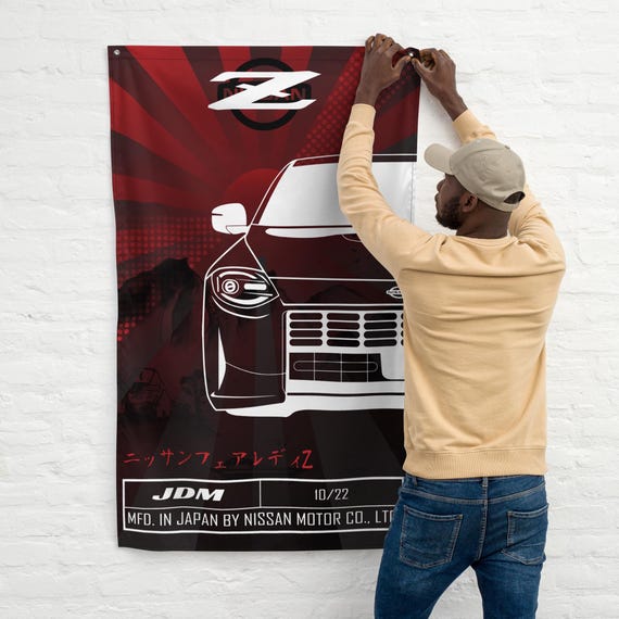 日産  ファイヤーウォール 日産 Z フラッグ - 400Z 布バナー - フェアレディ Z JDM カーガレージ