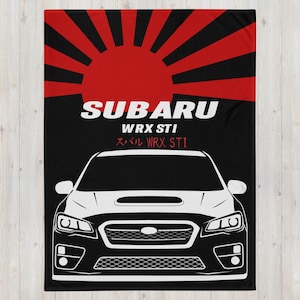 Subaru Wrx STi Raptoreye Throw Blanket - STI Raptor Eye Accent Blanket - JDM Car Blanket - Subaru Car Guy Blanket 2014-2021 - Evo Eye