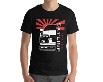 Nissan Skyline R33 Unisex T-Shirt - GTR R33 JDM Shirt - Nissan Skyline Godzilla Enthusiast Tee