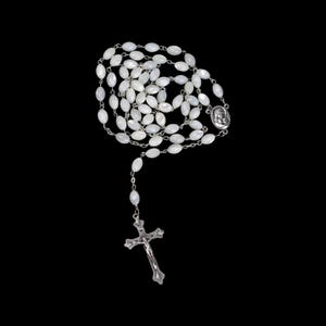 Mother of Pearl Rosary_Jerusalem Soil Centerpiece