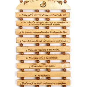 Olive Wood_ Laser-engraved Ten Commandments Spanish M