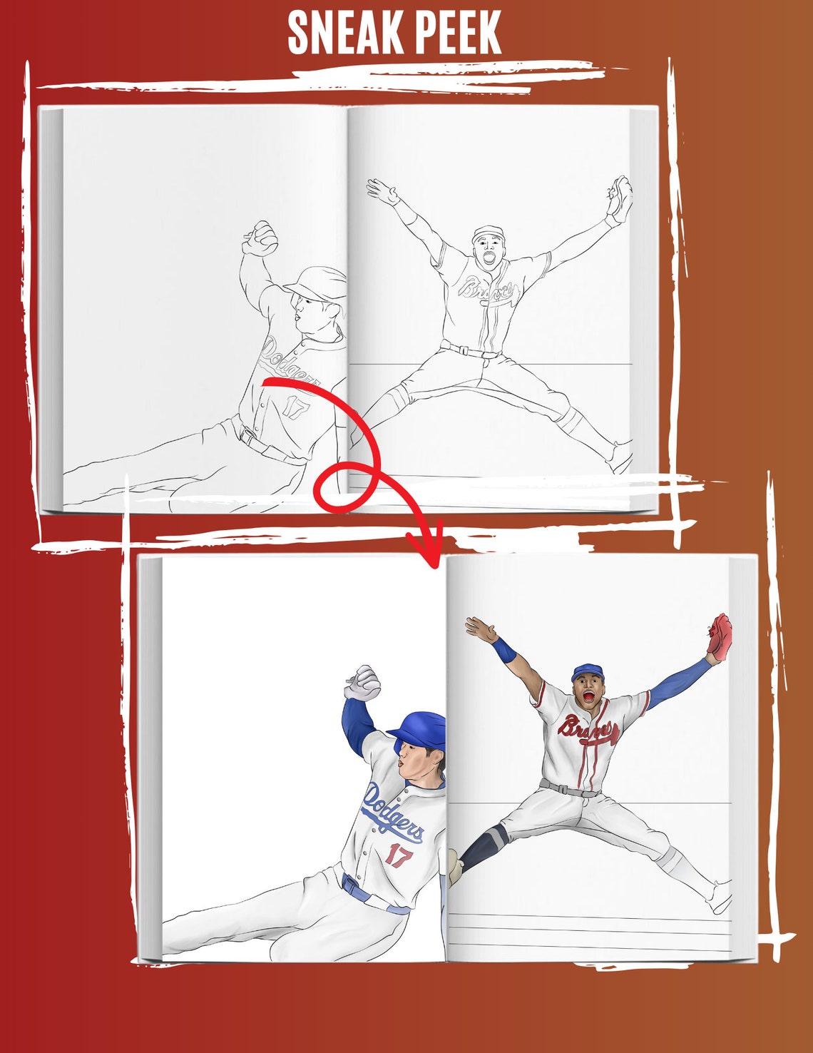 Baseball Coloring Book | INSTANT DOWNLOAD | Top 20 Players | Baseball ...
