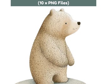 Forest Animals Clipart | Boho Cute Animals | Nursery Elements | Kids Books, Art  | Cute Illustrations | Digital Download | Commercial Use