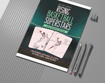 Rising Young Stars Basketball Coloring Book INSTANT DOWNLOAD