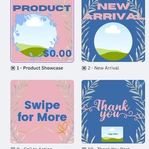 10 bearbeitbare Instagram Post-Vorlagen für kleine Unternehmen | Canva Social Media Template Bundle - Frühlingszeit