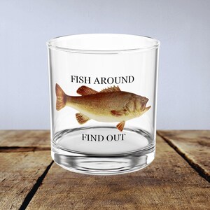 Fisherman Gift | Fishing Gift|  Fathers Day Gift | Fly Fishing | Whiskey Glass  | Funny Fishing | Fishing Whiskey Glass |