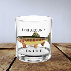 Fisherman Gift | Fishing Gift|  Fathers Day Gift | Fly Fishing | Whiskey Glass  | Funny Fishing | Fishing Whiskey Glass |