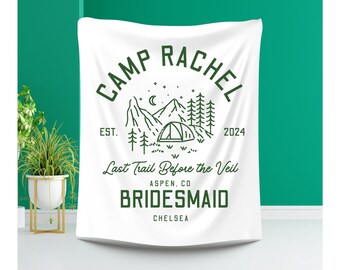 Camp Bachelorette | Bridesmaid Gift | Custom Blanket | Personalized Throw
