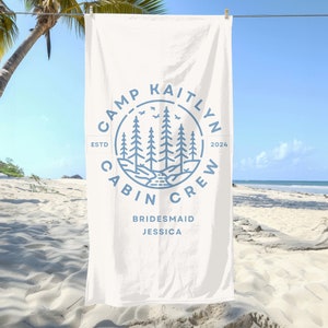 Custom Bachelorette Towel | Camp Bachelorette  | Custom Camping Towel | Party Favor | Personalized  Beach Towel | Camp Bach