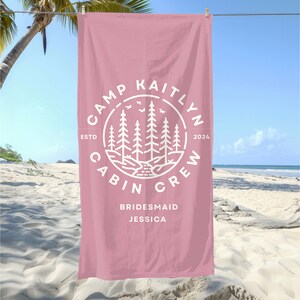Custom Bachelorette Towel | Camp Bachelorette  | Custom Camping Towel | Party Favor | Personalized  Beach Towel | Camp Bach