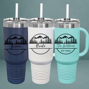 Bride and Groom Gift | Wedding Party Gift | Photo 40oz Tumbler | Custom Photo Tumbler | Personalized Mug | Family Memories| Christmas Gift