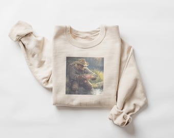 Funny Vintage Fishing Sweatshirt, Retro Fishing Sweatshirt, Fishing Sweatshirt, Outdoorsy Sweatshirt, Nature Sweatshirt, Fly Fishing Gift