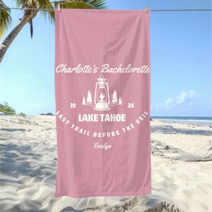 Custom Bachelorette Towel | Camp Bachelorette  | Custom Camping Towel | Party Favor | Personalized  Beach Towel | Camp Bach