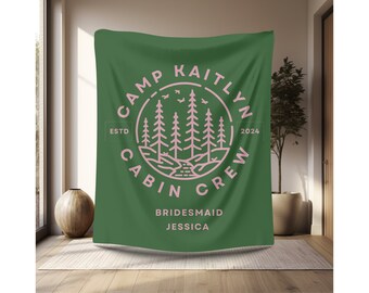 Camp Bachelorette | Bridesmaid Gift | Custom Blanket | Personalized Throw