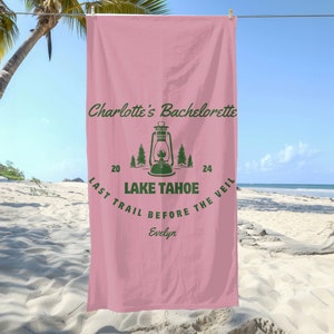 Custom Bachelorette Towel | Camp Bachelorette  | Custom Camping Towel | Party Favor | Personalized  Beach Towel | Camp Bach