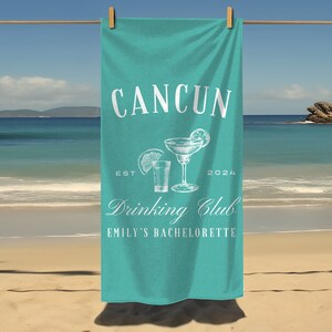 Toalla de playa / Toalla personalizada / Favor de despedida de soltera / Toalla de novia / Regalos personalizados / Regalo de dama de honor