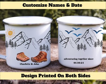 Hiking Mug Personalized | Campfire Mug | Outdoor Camping Mug | Camp Mug Gift| Custom Camping Mug| Custom Hiking Mug