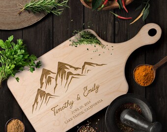 Mountain Wedding Gift Charcuterie Board | Wedding Gift For Mountain Wedding | Personalized Bridal Shower Gift | New Home Gift