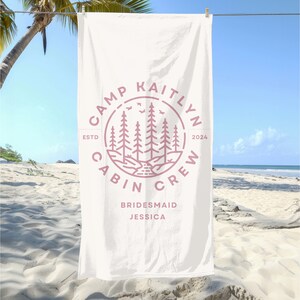 Custom Bachelorette Towel | Camp Bachelorette  | Custom Camping Towel | Party Favor | Personalized  Beach Towel | Camp Bach