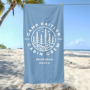 Custom Bachelorette Towel | Camp Bachelorette  | Custom Camping Towel | Party Favor | Personalized  Beach Towel | Camp Bach