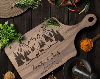 Mountain Wedding Gift Charcuterie Board | Wedding Gift For Mountain Wedding | Personalized Bridal Shower Gift | New Home Gift