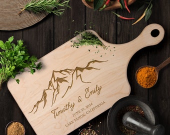 Mountain Wedding Gift Charcuterie Board | Wedding Gift For Mountain Wedding | Personalized Bridal Shower Gift | New Home Gift
