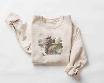 Funny Vintage Fishing Sweatshirt, Retro Fishing Sweatshirt, Fishing Sweatshirt, Outdoorsy Sweatshirt, Nature Sweatshirt, Fly Fishing Gift