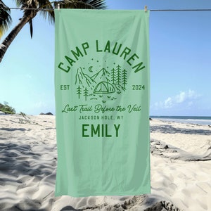 Custom Bachelorette Towel | Camp Bachelorette  | Custom Camping Towel | Party Favor | Personalized  Beach Towel | Camp Bach