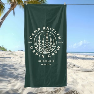 Custom Bachelorette Towel | Camp Bachelorette  | Custom Camping Towel | Party Favor | Personalized  Beach Towel | Camp Bach