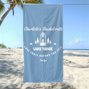Custom Bachelorette Towel | Camp Bachelorette  | Custom Camping Towel | Party Favor | Personalized  Beach Towel | Camp Bach