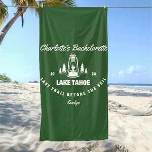 Custom Bachelorette Towel | Camp Bachelorette  | Custom Camping Towel | Party Favor | Personalized  Beach Towel | Camp Bach