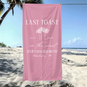 Toalla de playa / Toalla personalizada / Favor de despedida de soltera / Toalla de novia / Regalos personalizados / Regalo de dama de honor