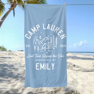 Custom Bachelorette Towel | Camp Bachelorette  | Custom Camping Towel | Party Favor | Personalized  Beach Towel | Camp Bach