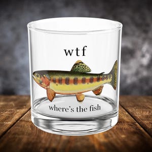 Fisherman Gift | Fishing Gift|  Fathers Day Gift | Fly Fishing | Whiskey Glass  | Funny Fishing | Fishing Whiskey Glass |