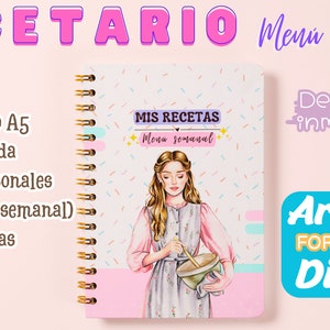 Rezeptbuch im A5-Format/Wochenmenü/Rezepte und Wochenmenü/Spanisch-Spanisch.