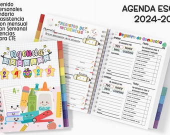 Kit 4 Agendas Escolares ciclo 2024-2025 Docente/Directivo Primaria, Educadora Preescolar/Directiva Preescolar ARCHIVO PDF Portadas Incluidas