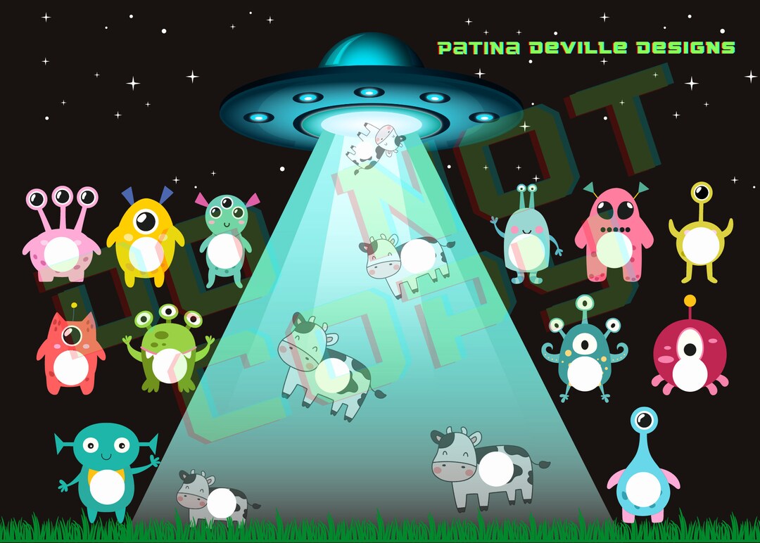Aliens and Cows Savings Challenge - Etsy