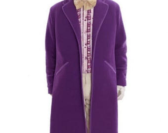 Men's Willy Purple Wonka Velvet Costume Coat