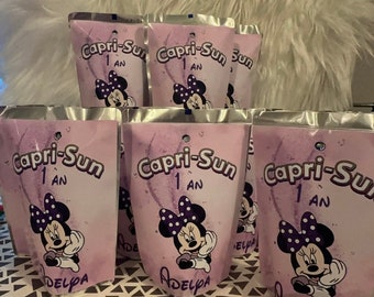 Capri sun personnalisé Disney enfant anniversaire baptême mariage enterrement de vie de jeune fille babyshower …