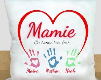 Coussin bonne fête mamie cadeau fête des grands mères