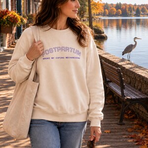 Postpartum Sweatshirt | ADHD Mom Gift | Late Diagnosed ADHD Comfort Colors Crewneck