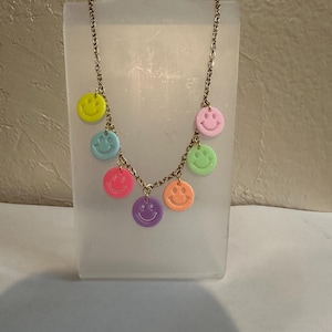 Smiley face charm necklace