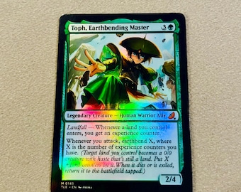 Toph, Earthbending Master - Avatar - MTG Holo Foil Proxy Card for Casual Play