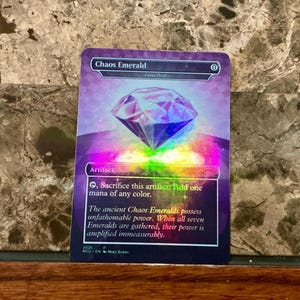 Chaos Emerald Purple - SLD - MTG Holo Foil Proxy Card for Casual Play