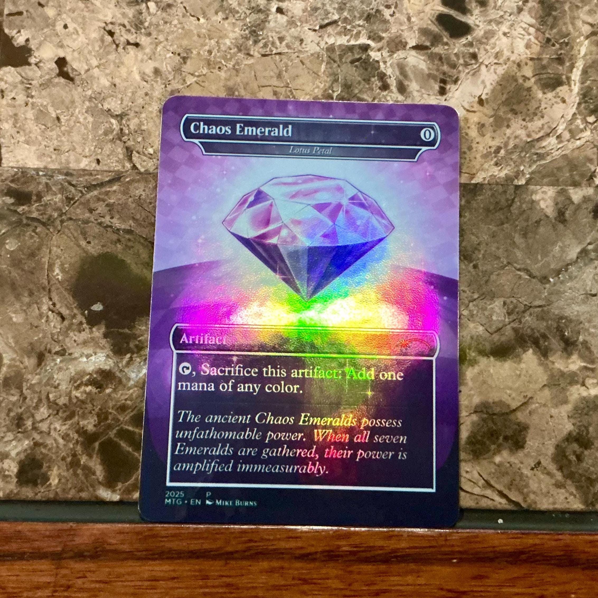 Chaos Emerald Purple - SLD - MTG Holo Foil Proxy Card for Casual 