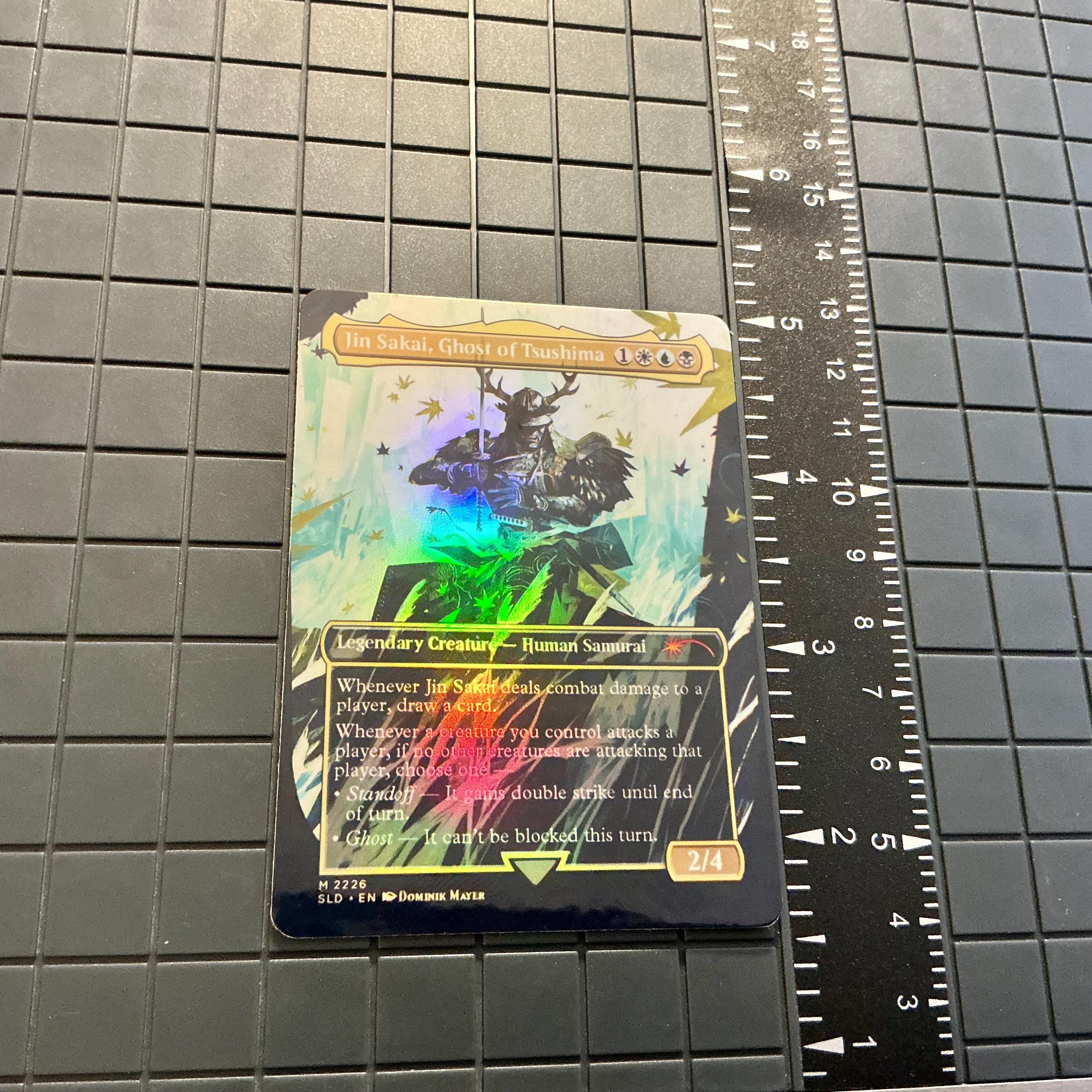 Jin Sakai, Ghost of Tsushima - MTG Holo Foil Proxy Card for Casual