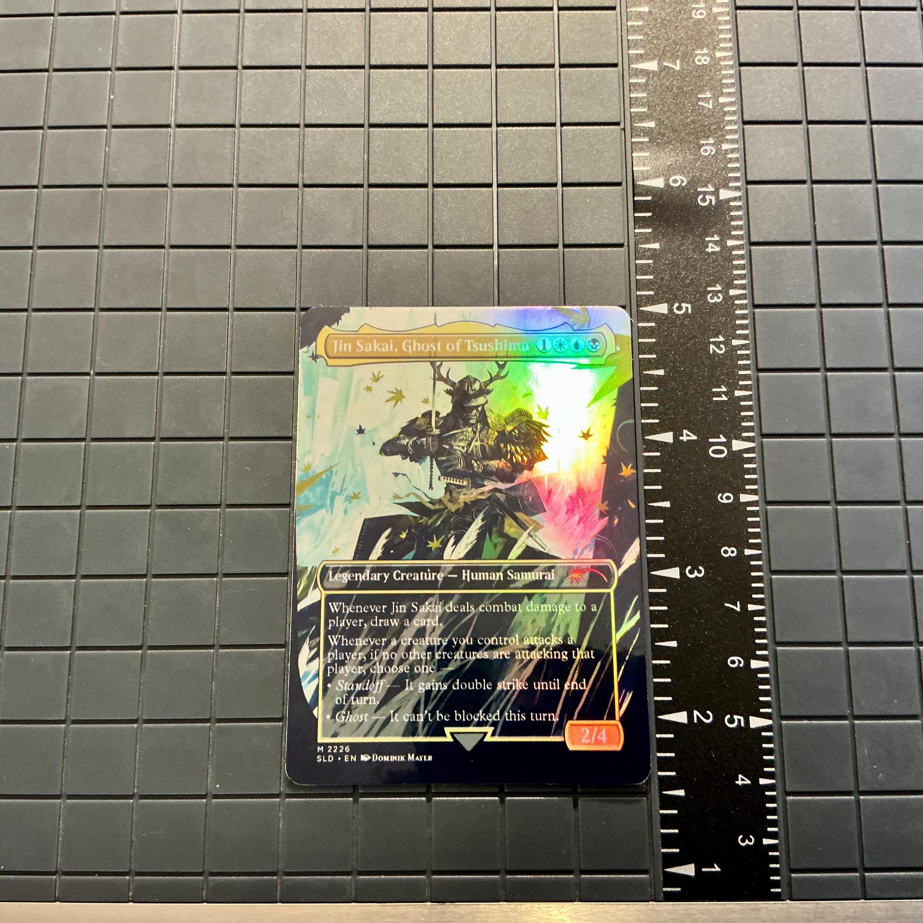 Jin Sakai, Ghost of Tsushima - MTG Holo Foil Proxy Card for Casual